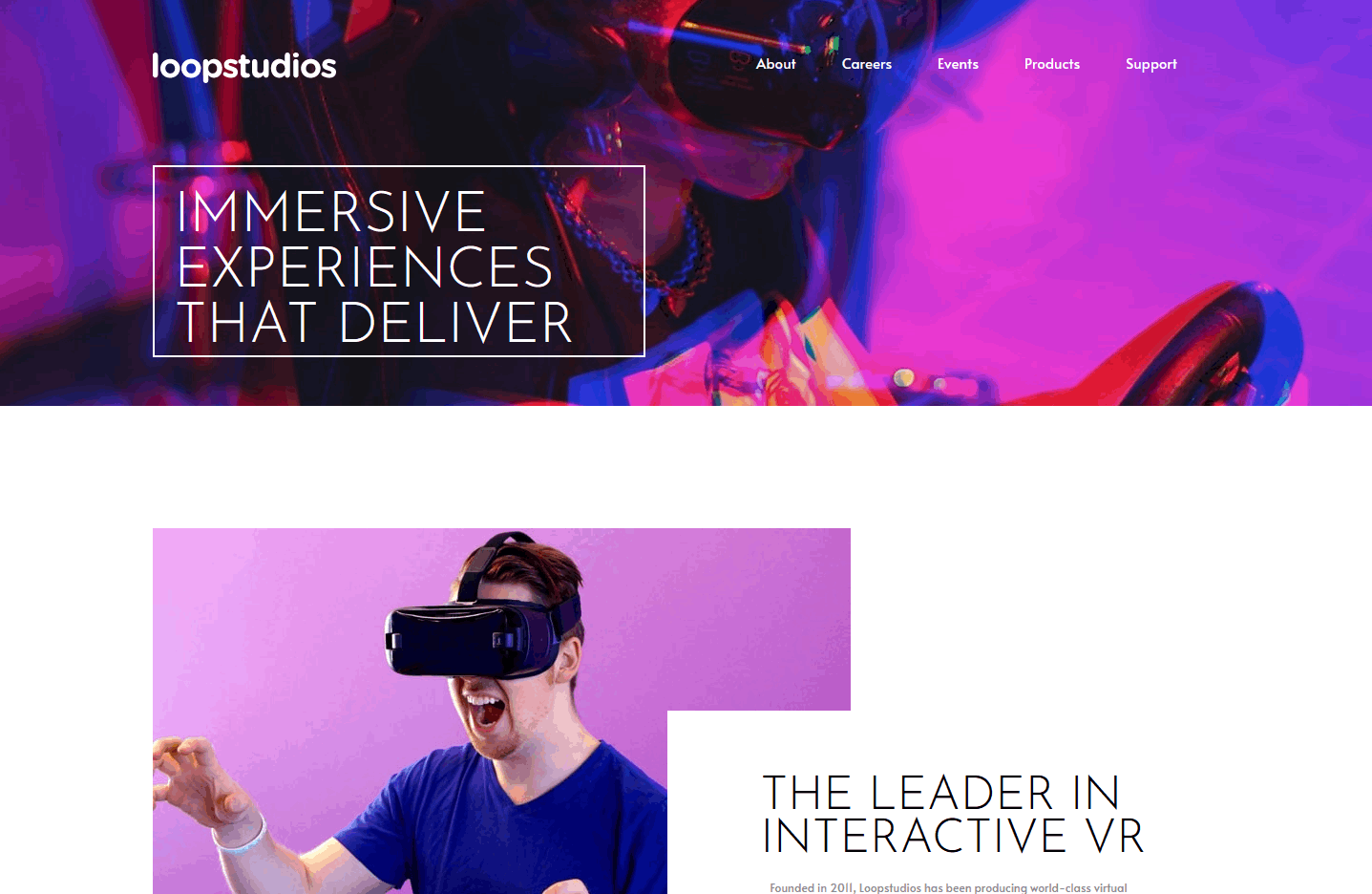 Loopstudios Landing Page