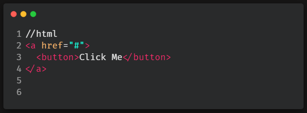 example of an a tag wrapping around a button